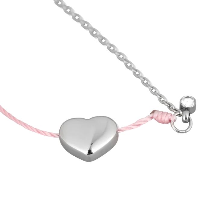 Karkötő Shiny Heart Pink