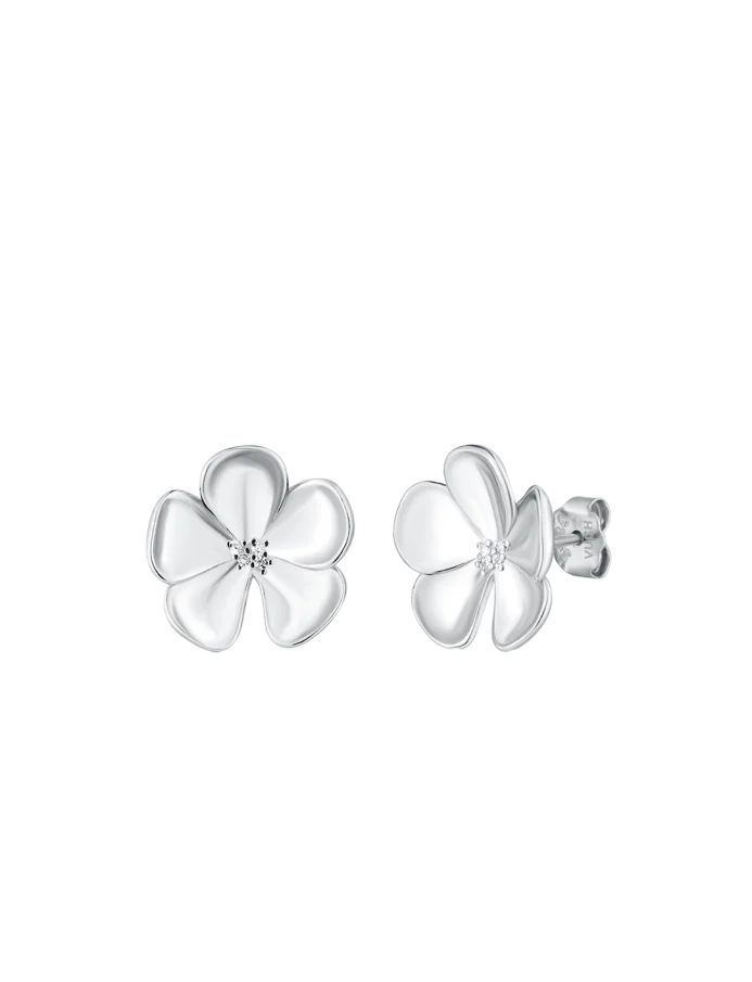 Fülbevaló Floret Silver