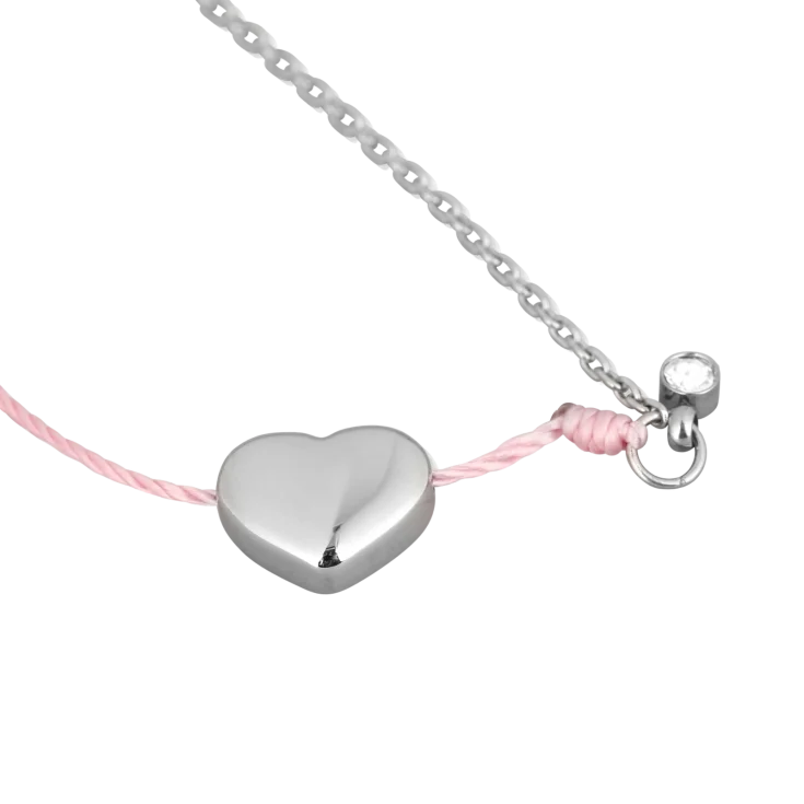 Karkötő Shiny Heart Pink