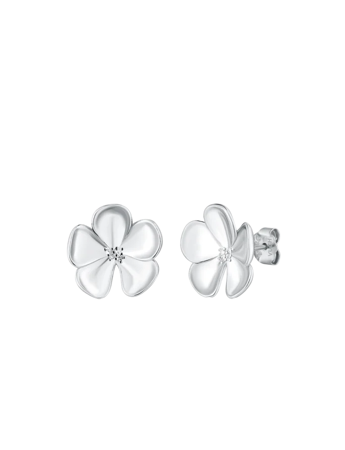 Fülbevaló Floret Silver