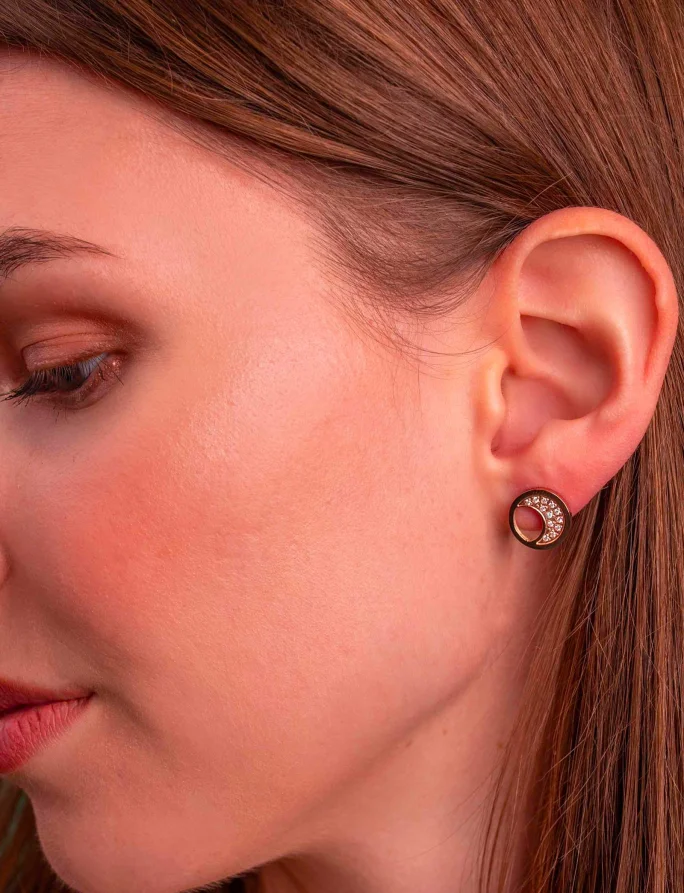 Fülbevaló Moon Rose Gold
