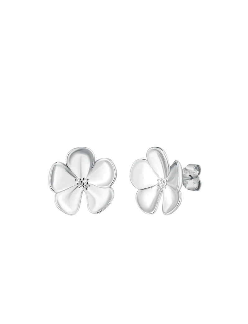 Fülbevaló Floret Silver
