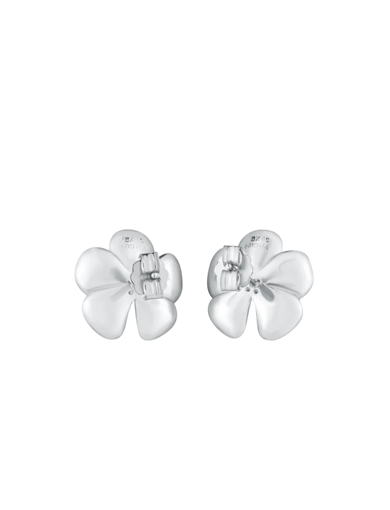 Fülbevaló Floret Silver