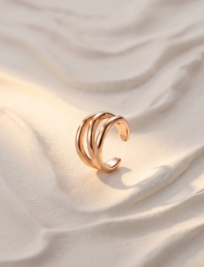 Fülbevaló Rift Rose Gold
